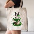 St Patrick's Day Leprechaun Boston Terrier Dog Shamrock For Men Women Kids Canvas Tote Bag, novelty gifts, funny gifts