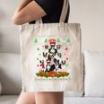 Ugly Sweater Christmas Tree Boston Terrier Dog Xmas Pajama Canvas Tote Bag, novelty gifts, funny gifts