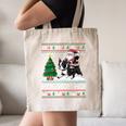 Xmas Tree Lighting Santa Riding Boston Terrier Christmas Canvas Tote Bag, novelty gifts, funny gifts