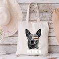 4th July Blue Heeler Dog Merica Patriotic USA Flag Cute Canvas Tote Bag, gift for family, gift for coworker