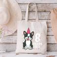8 Years Old Birthday Boston Terrier Dog Lover 8th Party Kid Canvas Tote Bag, gift for family, gift for coworker