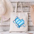 Bavarian Flag As Heart Blue Diamond Bavaria Canvas Tote Bag, gift for family, gift for coworker