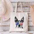 Boston Terrier 4th Of July Merica Men Women USA Flag Vintage Canvas Tote Bag, Boston Terrier 4th Of July Tote Bags, gift for family, gift for coworker