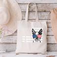 Boston Terrier Dog 4th Of July US American Flag Patriotic Canvas Tote Bag, Patriotic Boston Terrier Tote Bags, American Boston Terrier Tote Bags, Boston Terrier 4th Of July Tote Bags, gift for family, gift for coworker