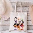 Boston Terrier Dog Christmas Happy Hallothankmas Halloween For Men Women Kids Canvas Tote Bag, Boston Terrier Halloween Tote Bags, Boston Terrier Christmas Tote Bags, gift for family, gift for coworker