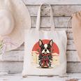 Boston Terrier Dog Japanese Style Samurai Dogs Canvas Tote Bag, gift for family, gift for coworker