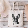 Boston Terrier Dog Motif Pet Illustration Boston Terrier For Men Women Kids Canvas Tote Bag, gift for family, gift for coworker