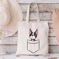 Boston Terrier Dog In The Pocket Boston Terrier For Men Women Girls Kids Canvas Tote Bag, gift for family, gift for coworker