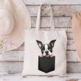 Boston Terrier Dog Puppy Dog In Pocket Cute Pet Lover Canvas Tote Bag, gift for family, gift for coworker