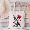 Boston Terrier Dog Valentine's Day Dog Owner Canvas Tote Bag, gift for family, gift for coworker
