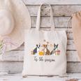 Boston Terrier Fall Pumpkin Tis The Season Autumn Women Canvas Tote Bag, gift for family, gift for coworker
