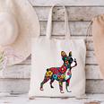 Boston Terrier Floral Vintage Dog Mom Distressed Men Women Kids Canvas Tote Bag, Boston Terrier Mom Tote Bags, gift for family, gift for coworker