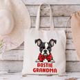 Boston Terrier Grandma Dog Lovers Puppy Bostie Owner Canvas Tote Bag, gift for family, gift for coworker