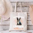 Boston Terrier Groovy World's Best Boston Mom Canvas Tote Bag, Boston Terrier Mom Tote Bags, gift for family, gift for coworker