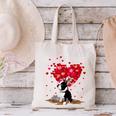 Boston Terrier Lover Heart Shape Boston Terrier Valentine Canvas Tote Bag, gift for family, gift for coworker