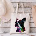 Boston Terrier Lovers Colorful Pop Art Boston Terrier Canvas Tote Bag, gift for family, gift for coworker