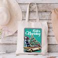Boston Terrier Merry Christmas Tree Truck Dog X-Mas Canvas Tote Bag, Boston Terrier Christmas Tote Bags, gift for family, gift for coworker