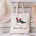 Boston Terrier Mom Bandana Boston Terrier Dog Canvas Tote Bag, Boston Terrier Mom Tote Bags, gift for family, gift for coworker