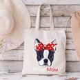 Boston Terrier Mom Bostie Women Girls Canvas Tote Bag, Boston Terrier Mom Tote Bags, gift for family, gift for coworker
