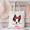 Boston Terrier Mum Dog Woman Idea Canvas Tote Bag, gift for family, gift for coworker