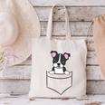 Boston Terrier In The Pocket Cute Pocket Boston Terrier Canvas Tote Bag, gift for family, gift for coworker