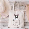 Boston Terrier In The Pocket Cute Boston Terrier Dog Lovers Men Women Girls Kids Canvas Tote Bag, gift for family, gift for coworker