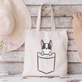 Boston Terrier In The Pocket Cute Boston Terrier Dog For Men Women Girls Kids Canvas Tote Bag, gift for family, gift for coworker