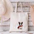 Boston Terrier In The Snow Merry Christmas Winter Canvas Tote Bag, Boston Terrier Christmas Tote Bags, gift for family, gift for coworker
