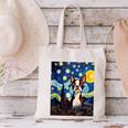 Boston Terrier Starry Night Van Gogh Art Canvas Tote Bag, gift for family, gift for coworker