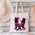 Boston Terrier Valentines Day Shirt Heart Dog Lover Canvas Tote Bag, gift for family, gift for coworker