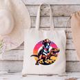 Boston Terrier Wearing A Cowboy Hat On T-Rex Canvas Tote Bag, gift for family, gift for coworker