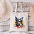 Colorful Boston Terrier Dog For Men Women Kids Canvas Tote Bag, gift for family, gift for coworker