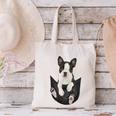 Dog Lovers Boston Terrier In Pocket Dog Face For Men Women Kids Canvas Tote Bag, gift for family, gift for coworker