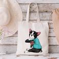 Father's Day Gift Dog Dad Boston Terrier i Love Dad Tattoo Canvas Tote Bag, Boston Terrier Dad Tote Bags, gift for family, gift for coworker