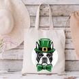 Green Boston Terrier Shamrock St Patricks Day Boston Terrier Canvas Tote Bag, gift for family, gift for coworker