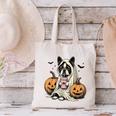 Halloween Boston Terrier Ghost Canvas Tote Bag, Boston Terrier Halloween Tote Bags, Boston Terrier Ghost Tote Bags, gift for family, gift for coworker