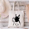 I Love My Boston Terrier Dog With Heart Canvas Tote Bag, gift for family, gift for coworker