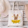 Sunflower Yorkie Mom Dog Lover Canvas Tote Bag, gift for family, gift for coworker