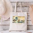 Surfing Boston Terrier Kanagawa Wave Japanese Dog For Men Women Kids Canvas Tote Bag, gift for family, gift for coworker