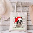 Ugly Xmas Sweater Santa Boston Terrier Dog Christmas For Men Women Kids Canvas Tote Bag, Boston Terrier Christmas Tote Bags, gift for family, gift for coworker