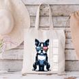 USA Flag Boston Terrier Best Dog Mom Ever 2025 Canvas Tote Bag, Boston Terrier Mom Tote Bags, gift for family, gift for coworker