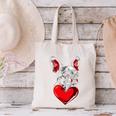 Valentine's Day Boston Terrier Dog Vector Canvas Tote Bag, gift for family, gift for coworker