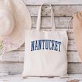 Varsity Grey Nantucket Canvas Tote Bag, gift for family, gift for coworker