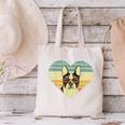 Vintage American Boston Terrier Lovers Valentine's Day Canvas Tote Bag, American Boston Terrier Tote Bags, gift for family, gift for coworker