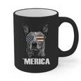 4th July Blue Heeler Dog Merica Patriotic USA Flag Cute Graphic Print Coffee Mug, trending gift