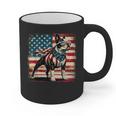 Boston Terrier Dog 4th Of July USA American Flag Patriotic Graphic Print Coffee Mug, Patriotic Boston Terrier Gifts, American Boston Terrier Gifts, Boston Terrier 4th Of July Gifts, trending gift