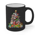Boston Terrier Dog Christmas Tree Lights Xmas Pajama For Men Women Kids Graphic Print Coffee Mug, Boston Terrier Christmas Gifts, trending gift