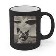 Boston Terrier Dog UFO Alien Extraterrestrial Selfie Graphic Print Coffee Mug, trending gift