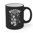 Boston Terrier Girl Cute Cartoon For Dog Owners Pet Terrier Graphic Print Coffee Mug, trending gift