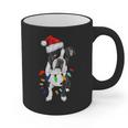 Boston Terrier Santa Christmas Lights Xmas Dog Lover Men Women Kids Graphic Print Coffee Mug, Boston Terrier Christmas Gifts, trending gift